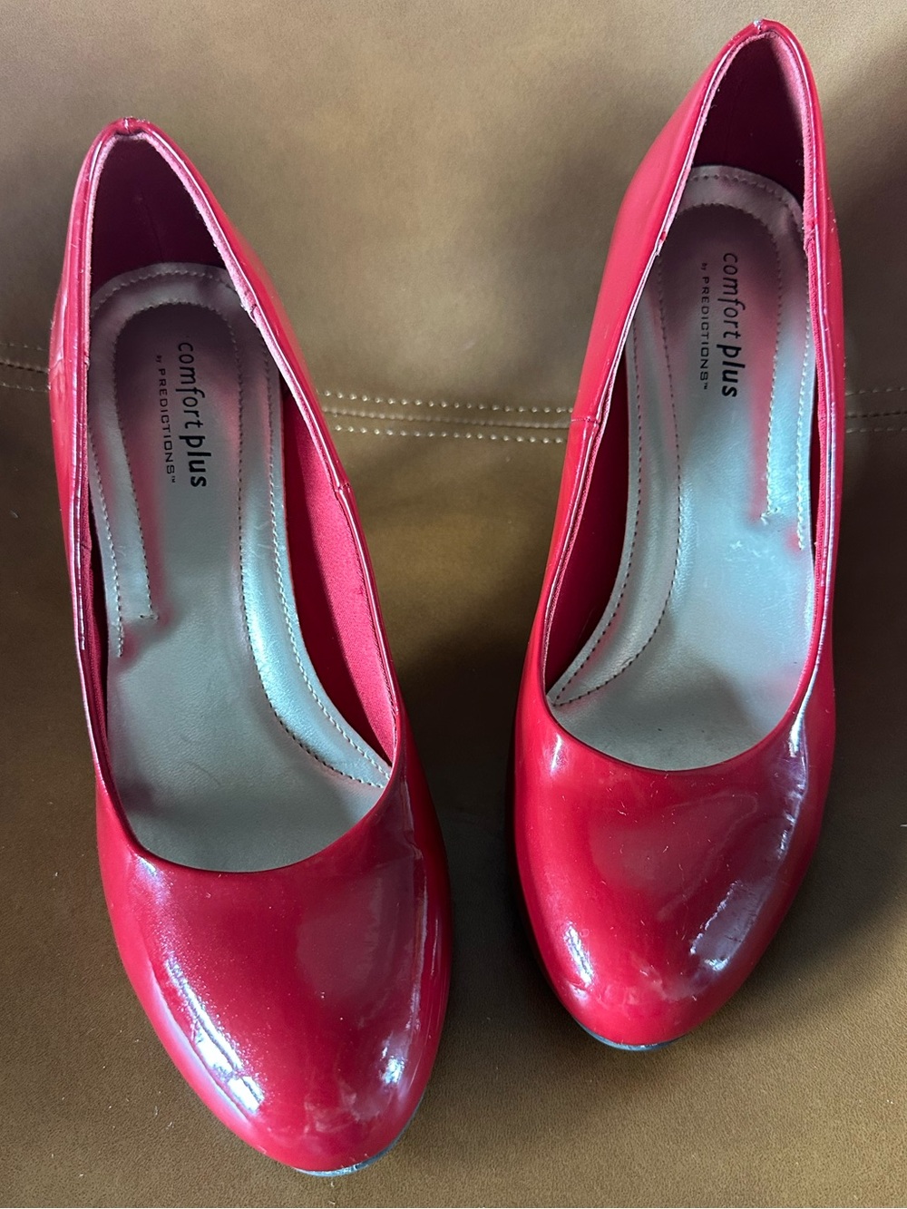 comfort plus by Predictions Red Patent Women's Pumps heels